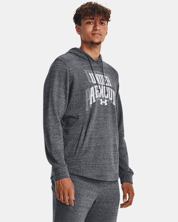 Men's UA Rival Terry Graphic Hoodie in Gray image number 0